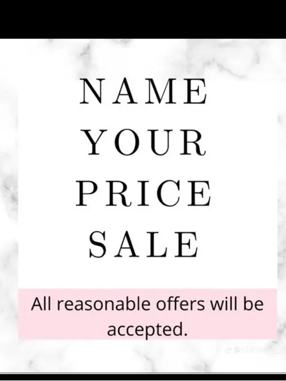Name Your Price' Sale